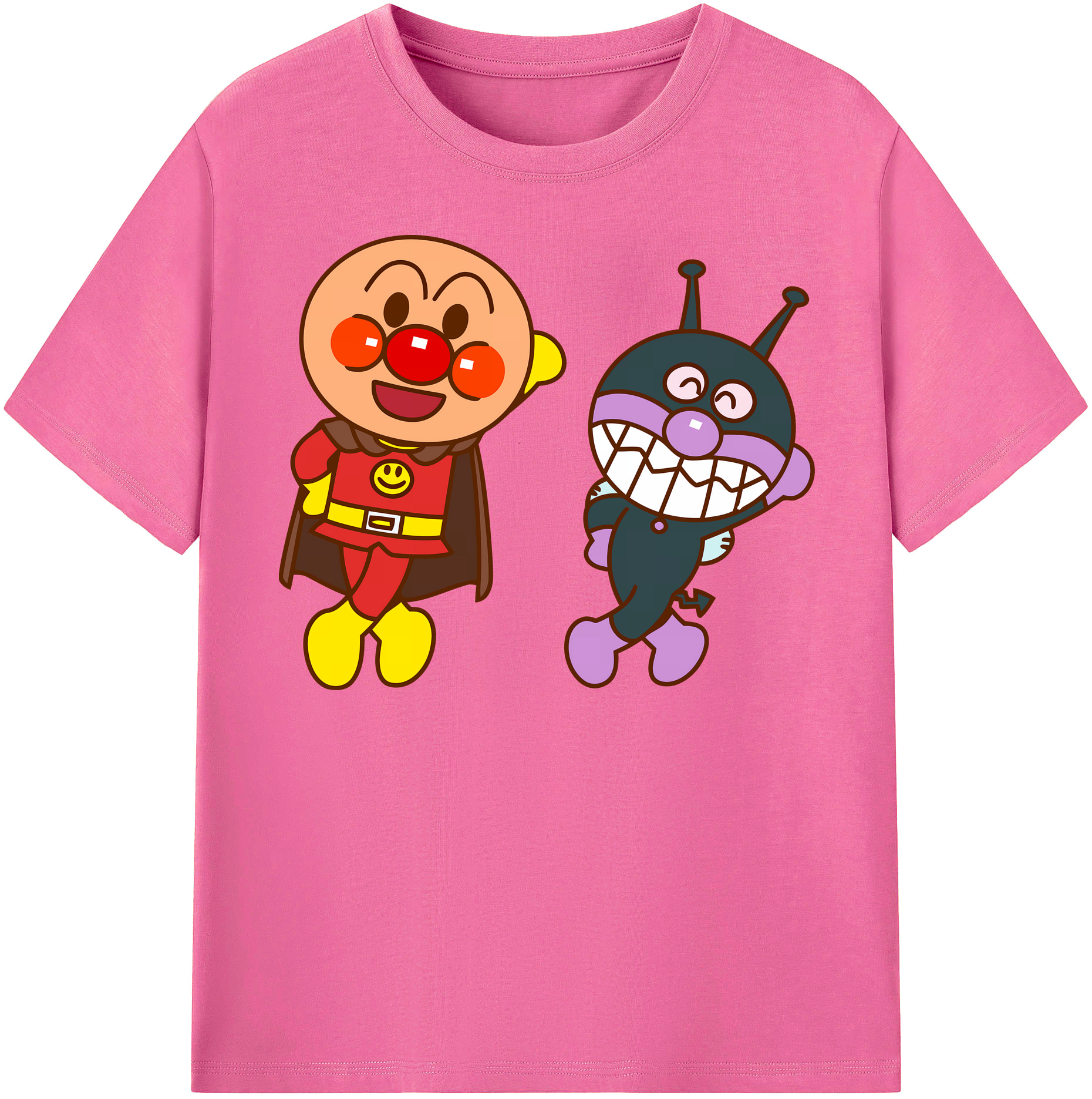 （画像用） アンパンマン Anpanman レディースカジュアルプリントTシャツ（綿100％）